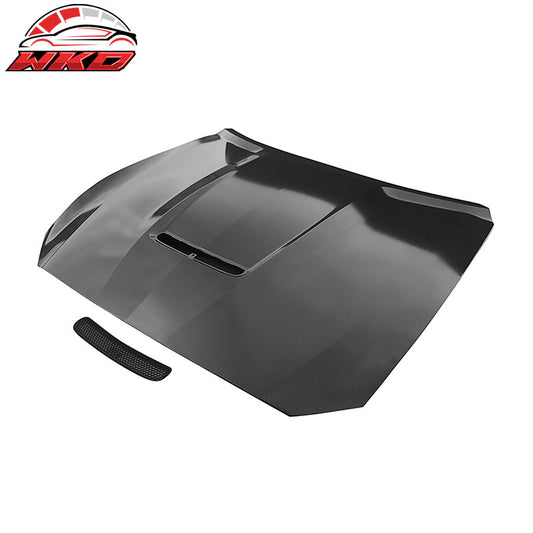 Wholesale 15-17 Ford Mustang GT-350 Style Aluminum Front Hood Scoop Unpainted Black - Wikond Auto