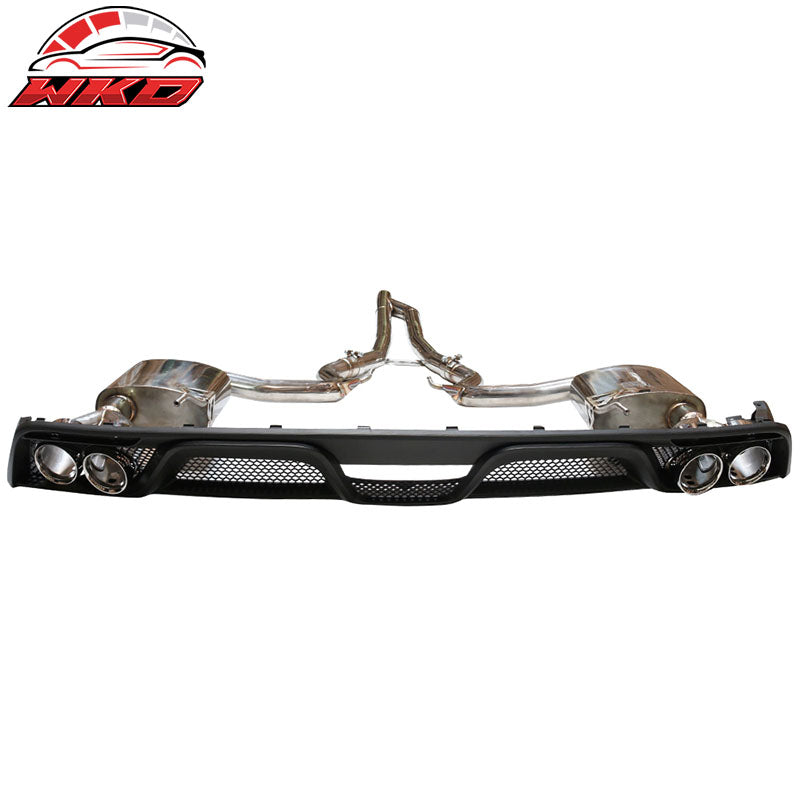 Wholesale 15-17 Mustang EcoBoost Rear PP Diffuser W/ Dual Catback Exhaust Tips Kit