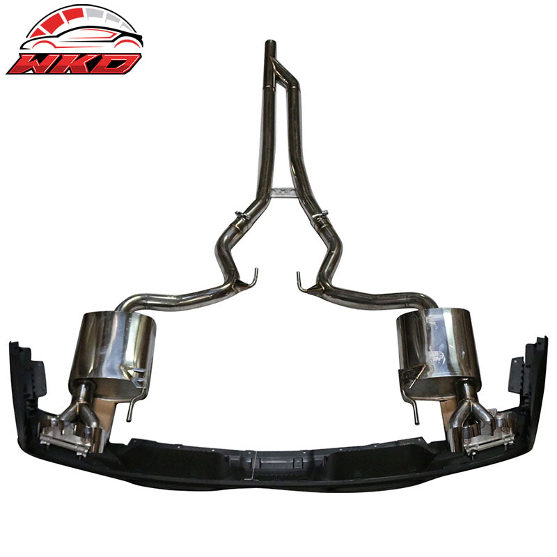 Fits 15-17 Mustang EcoBoost Rear PP Diffuser W/ Dual Catback Exhaust Tips Kit