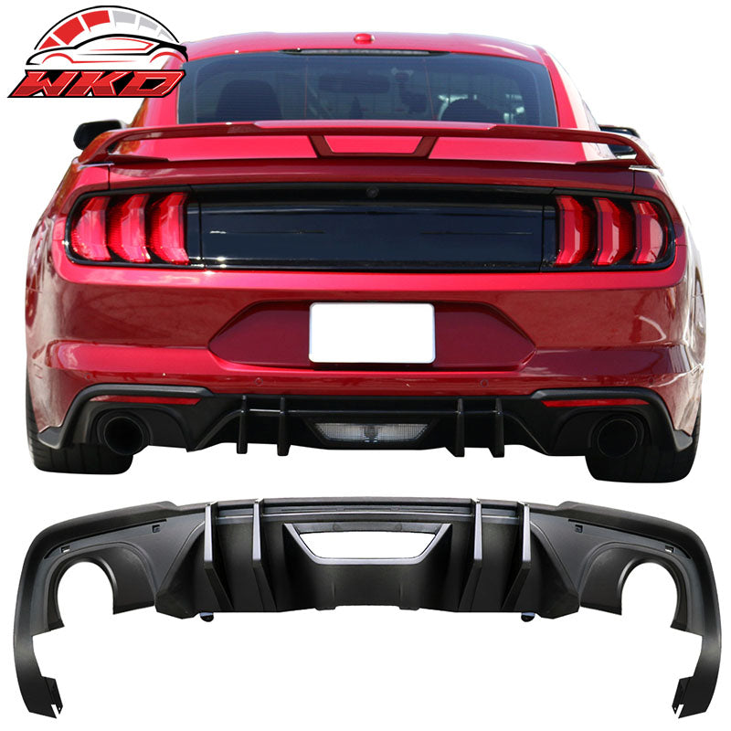 Fits 18-23 Mustang EcoBoost Rear Diffuser & Muffler Tip (Single Outlet Style)