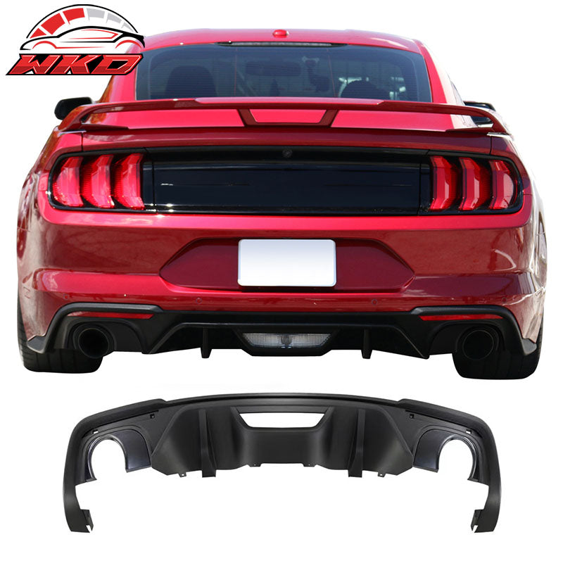 Fits 18-23 Mustang EcoBoost GT Rear Diffuser & Muffler Tip (Single Outlet Style)