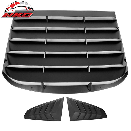Wholesale 15-23 Ford Mustang IKON Style Rear Side Window Louver - Unpainted