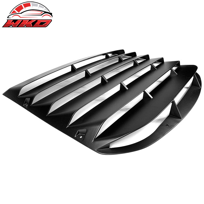 Fits 15-23 Ford Mustang IKON Style Rear Side Window Louver - Unpainted