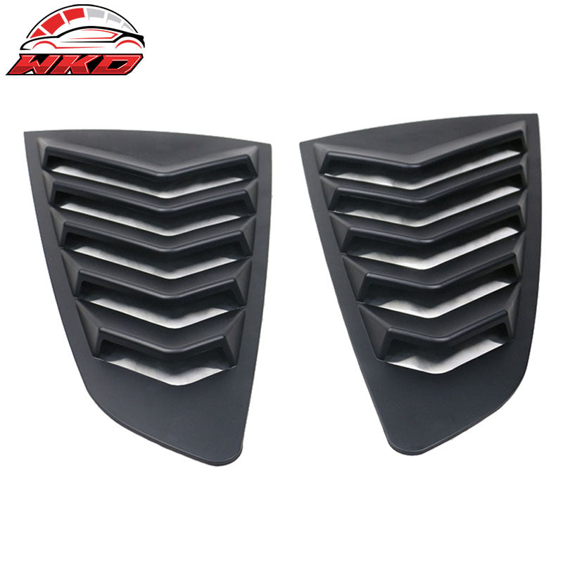 Fits 15-23 Ford Mustang IKON Style Rear Side Window Louver - Unpainted