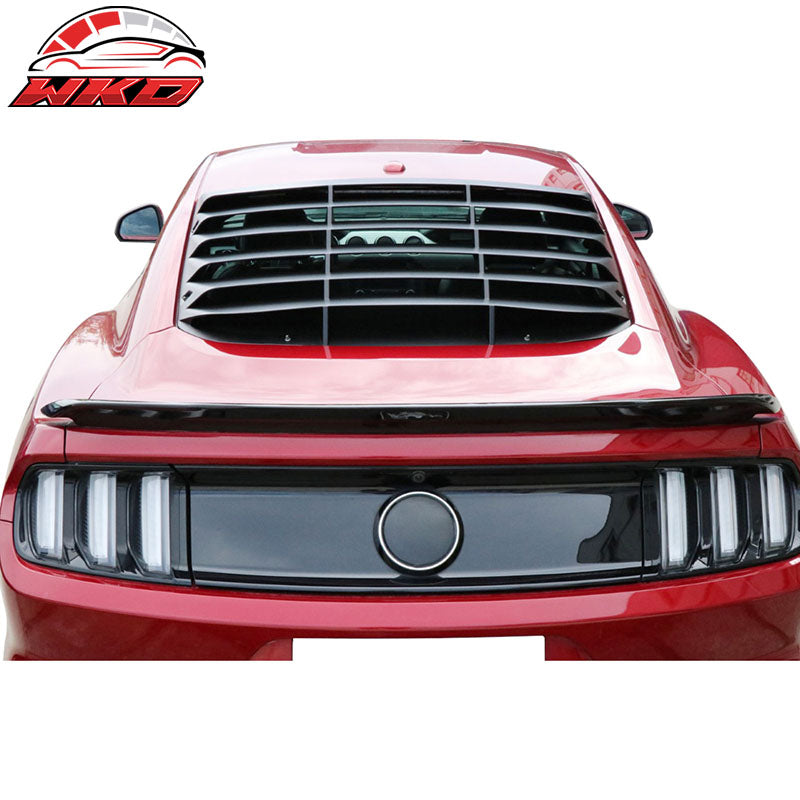 Fits 15-23 Ford Mustang IKON Style Rear Side Window Louver - Unpainted