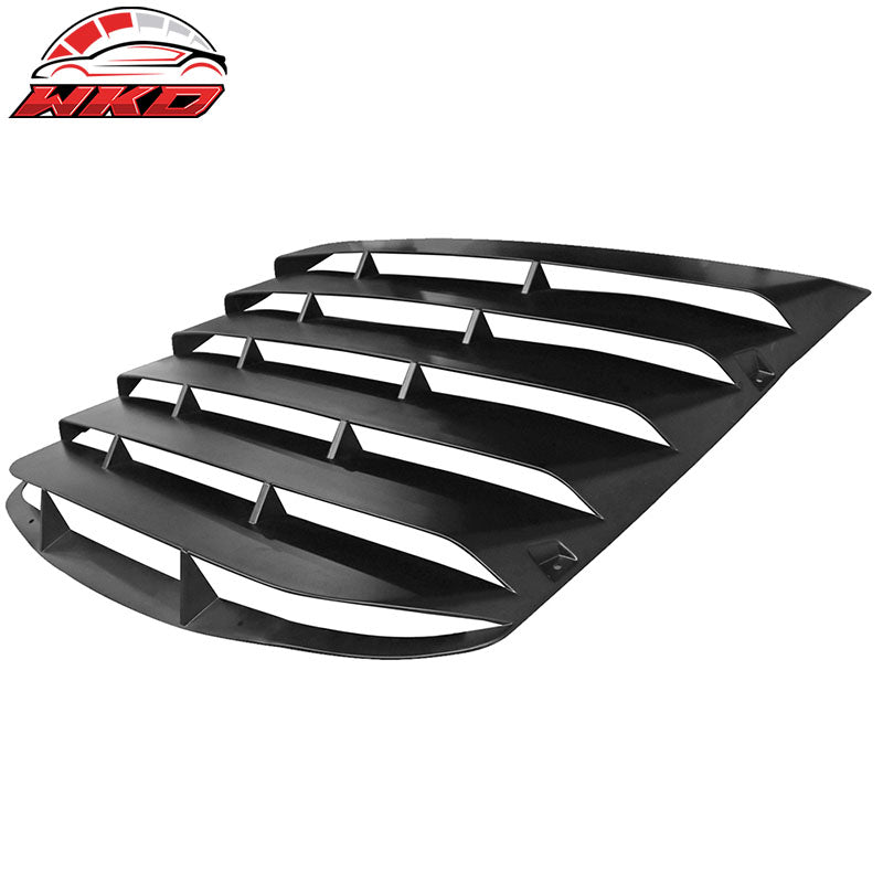 Fits 15-23 Ford Mustang GT Style Rear Side Window Louver - Matte Black