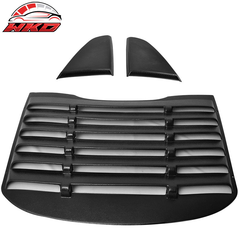 Wholesale 15-23 Ford Mustang V Style Rear Side Window Louver - Matte Black