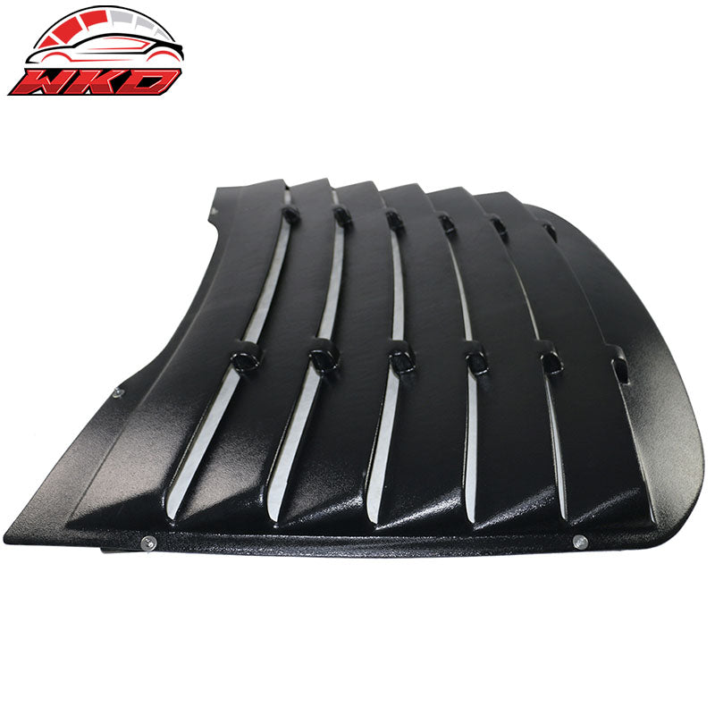 Fits 15-23 Ford Mustang V Style Rear Side Window Louver - Matte Black