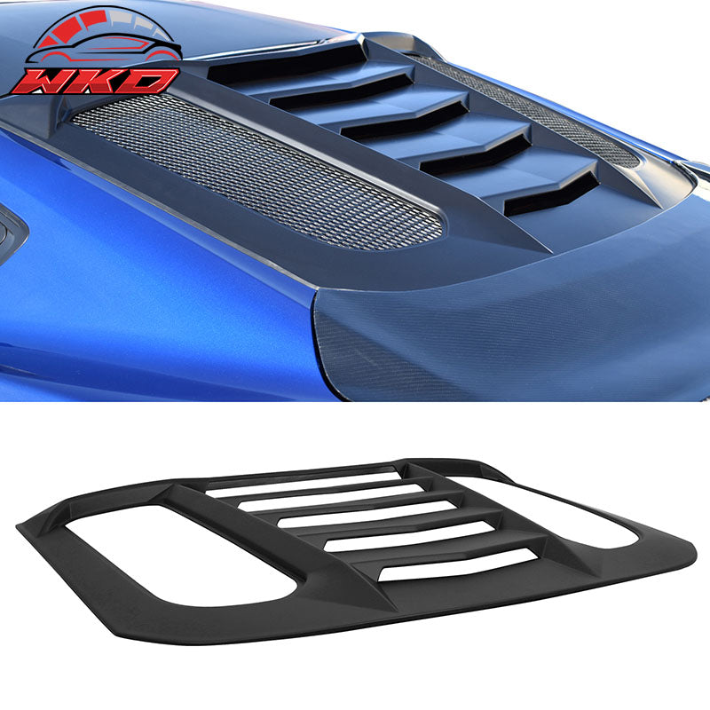 Fits 15-23 Ford Mustang IKON V2 Style Rear + Side Window Louvers Unpainted ABS