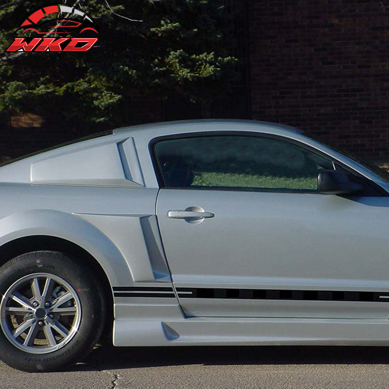Fits 05-09 Ford Mustang Coupe Roof Spoiler + Side Fender Scoop + Window Louvers