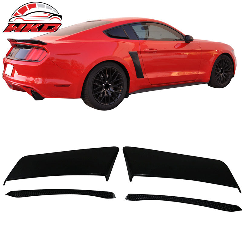 Fits 15-17 Ford Mustang IKON Style Side Window Louver & Rear Fender Scoop