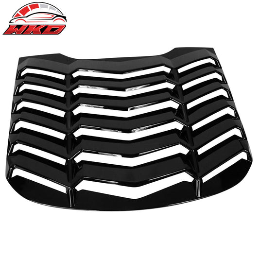 Wholesale 15-24 Ford Mustang IKON Style Gloss Black Rear Window Louver Sun Shade ABS
