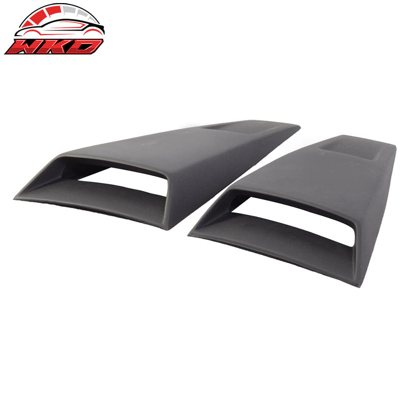 Fits 05-14 Ford Mustang IKON Style 2PCS Side Window Scoops + Rear Window Louver