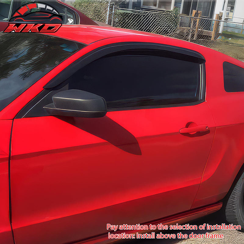 Fits 10-14 Ford Mustang Coupe Acrylic Window Visors Sun Guard Rain Deflector