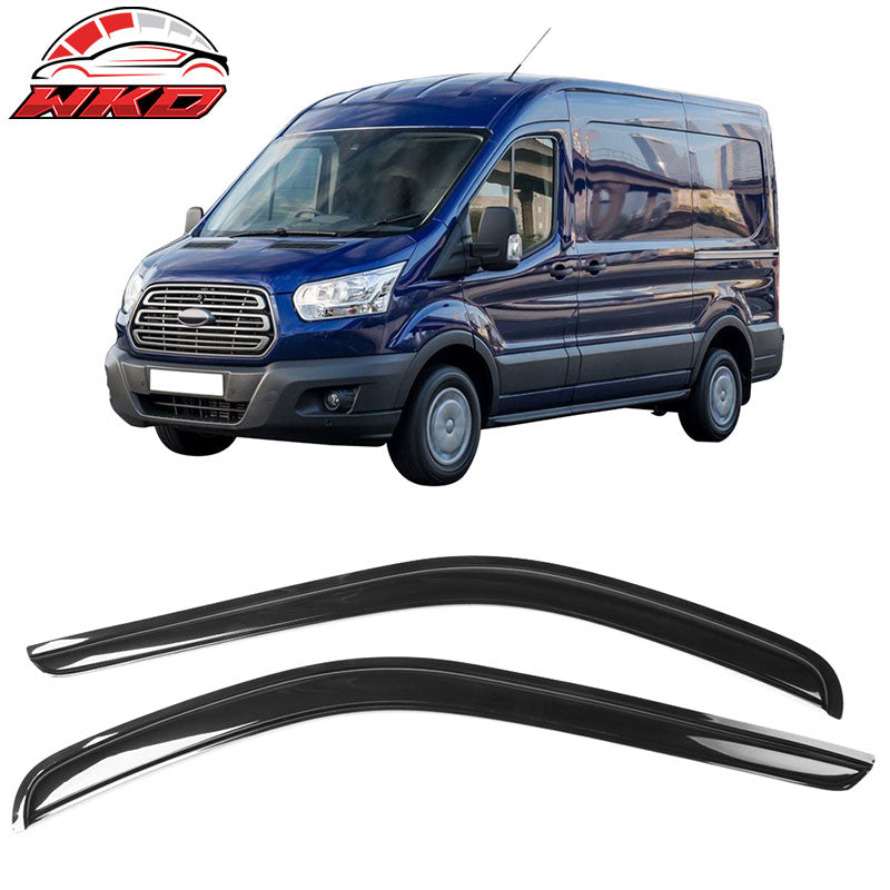 Fits 14-20 Ford Transit Acrylic Window Visors 2Pc Set