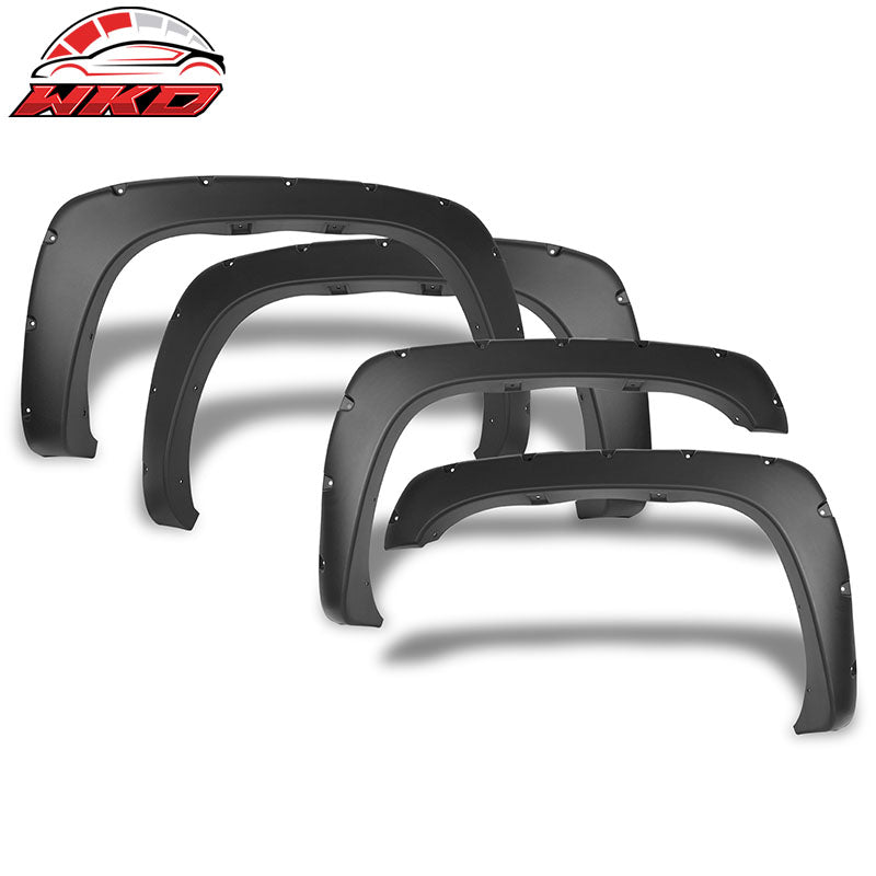 Wholesale 99-07 Silverado GMC Sierra Pocket Rivet Style Fender Flares PP Textured - Wikond Auto