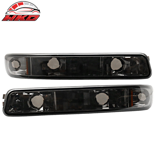 Wholesale 99-07 GMC Yukon LED Headlight Chrome Housing Smoke Lens Amber Reflector - Wikond Auto