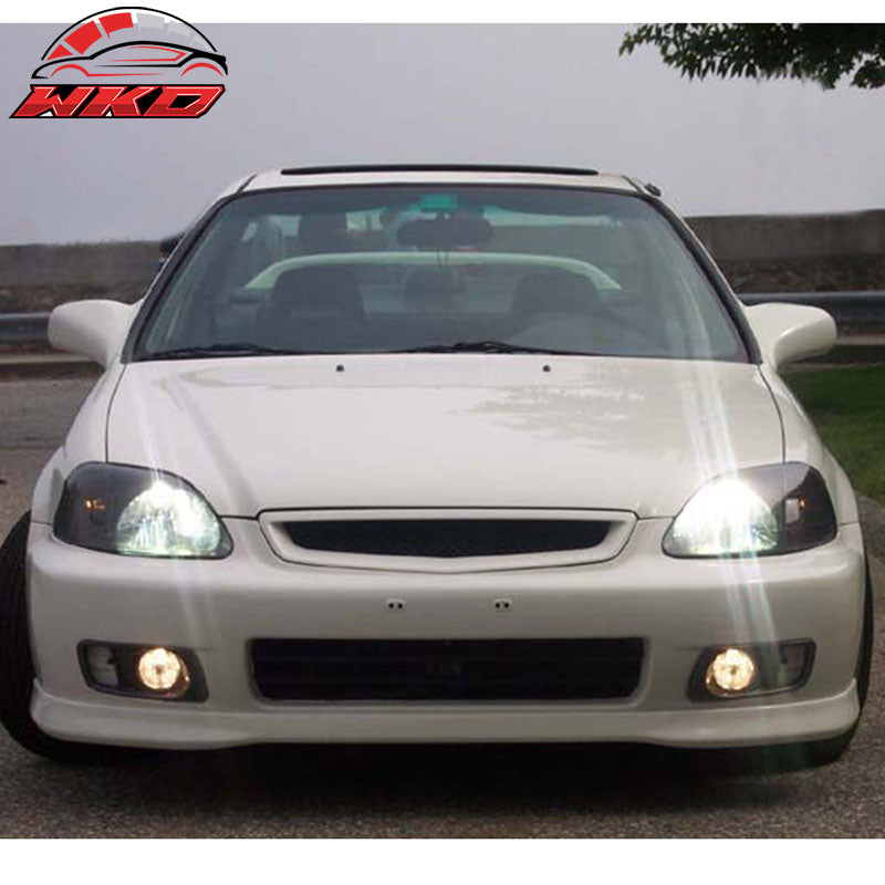25W H4 Dual Beam LED kit w/ Fits 99-00 Civic JDM Black Housing Headlight