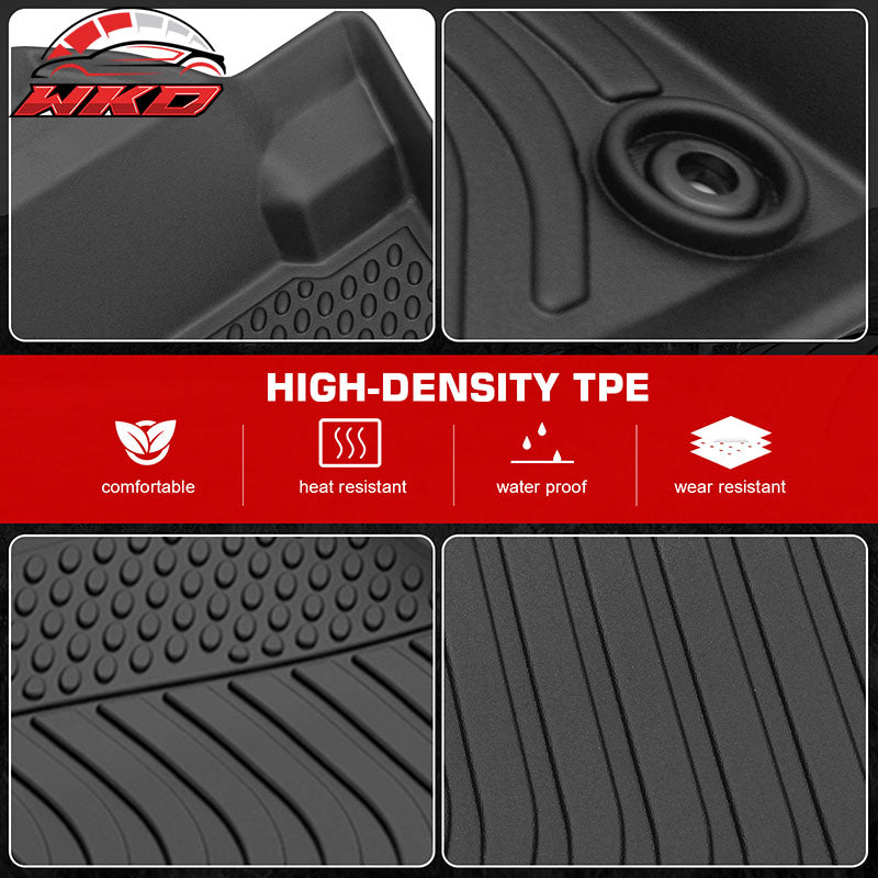 Fits 18-22 Honda Accord Non-Slip 3D Molded Floor Mats All Weather TPE Carpet 3PC