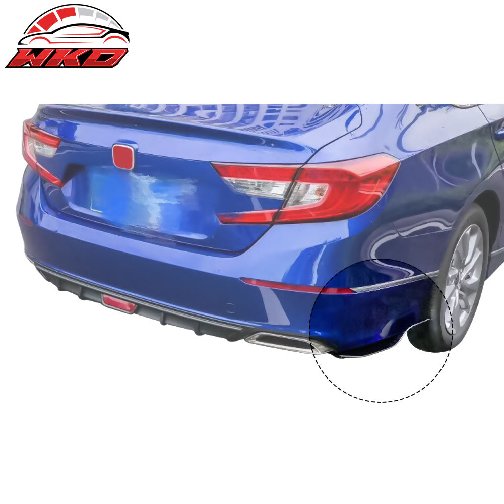 Fits 18-22 Honda Accord OE Style Rear Bumper Splitters Aprons Unpainted Black PP