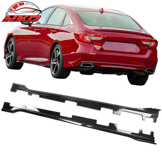 Wholesale 18-22 Honda Accord IKON Side Skirts Extension Diffuser Lip ABS Gloss Black - Wikond Auto