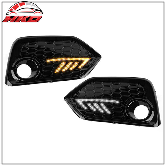 Wholesale 17-18 Civic Si FK4 Bumper Fog Light Cover Turn Signal Switchback LED DRL