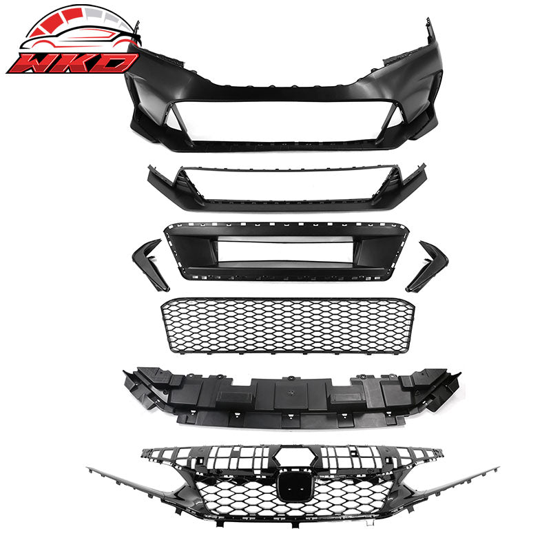 Wholesale 25-26 Civic Sedan/Hatchback/Si Type R Style Front Bumper Cover PP + Grilles - Wikond Auto