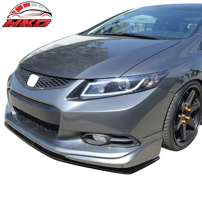 Fits 12-13 Civic Coupe 2Dr USDM MD Front Bumper Lip & Lower Splitter Kit