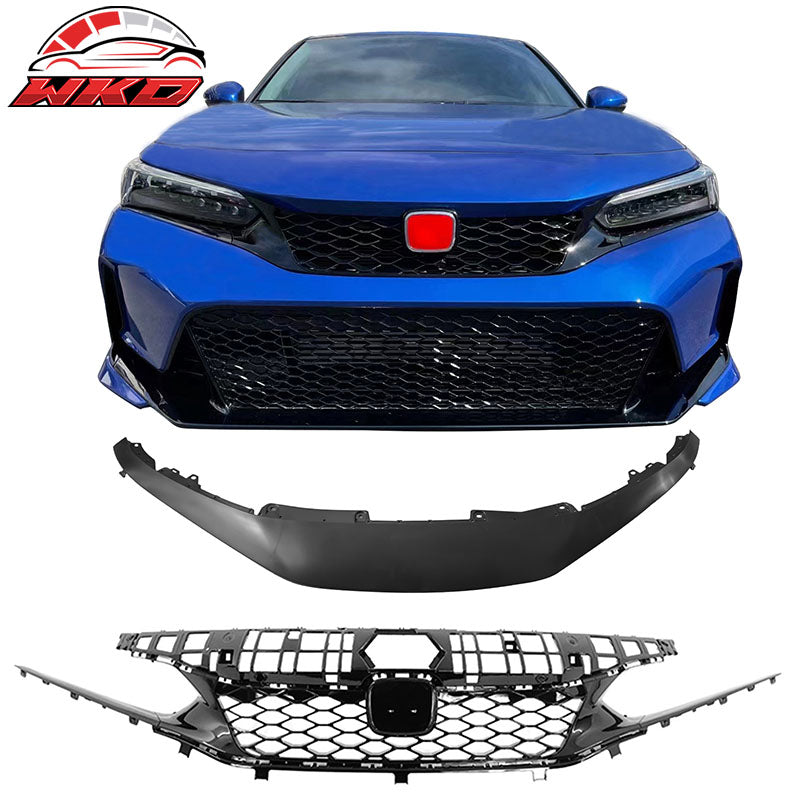 Wholesale 22-24 Honda Civic Sedan Type R Style Front Upper Grille + Bumper Upper Trim
