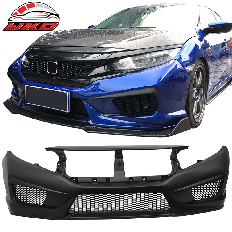 Fits 16-21 Civic Sedan Gen X Concept Style Front & Rear Bumper Conversion Kit PP