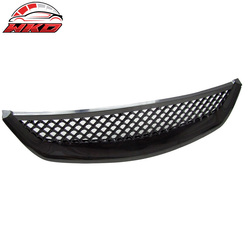 Fits 01-03 Honda Civic T-R T-R BUnpainted ABS Front Hood Grille Grill