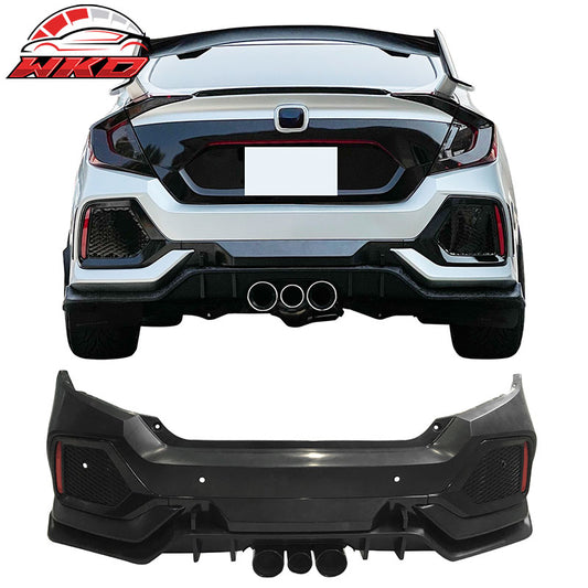 Wholesale 16-21 Honda Civic Sedan 4Dr 10th Gen CTR Type R Style Rear Bumper Cover PP