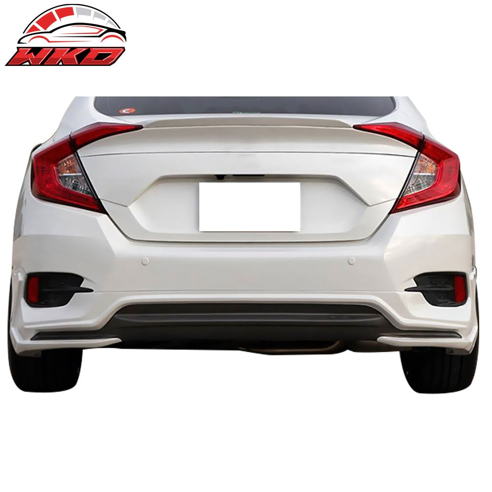 Fits 16-21 Honda Civic Sedan 4Dr AVS Style Rear Bumper Lip Spoiler - PP
