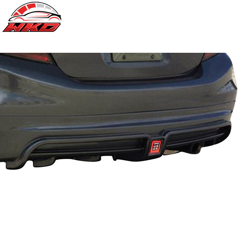 Fits 13-15 Civic Sedan Mugen RR Style Rear Bumper Lip w/ Clear 3rd Brake Light