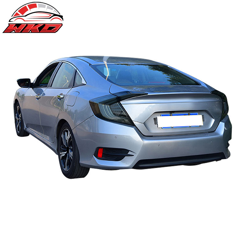 Fits 16-18 Honda Civic Sedan Smoke Tail Turning Lights + Side Corner Lights