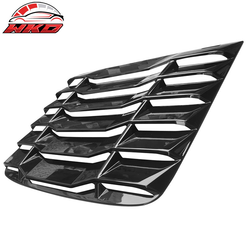 Fits 16-20 Honda Civic 2Dr Coupe Rear Window Louvers Cover Gloss Black ABS