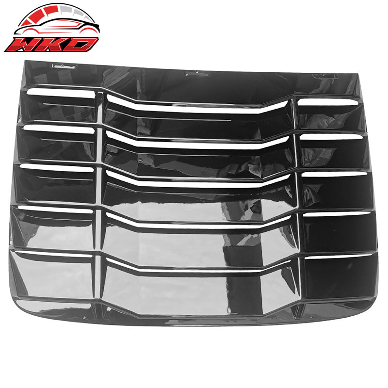 Fits 16-20 Honda Civic 2Dr Coupe Rear Window Louvers Cover Gloss Black ABS