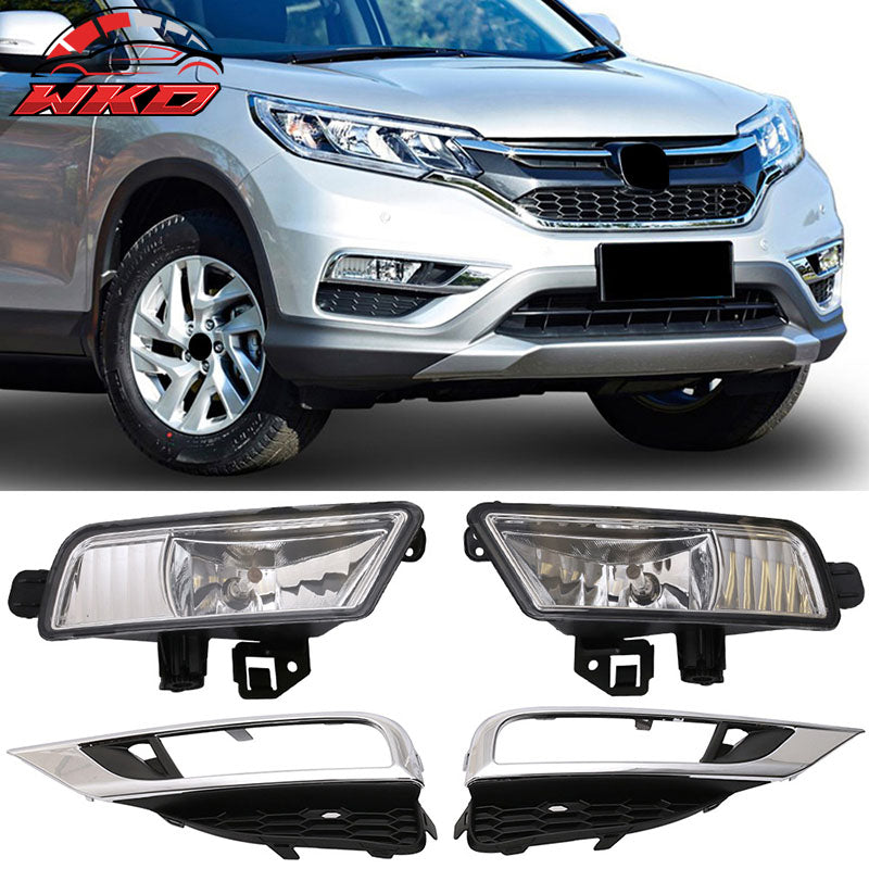 Fits 15-17 Honda CRV OE Fog Lamps Foglight Kit w/ Bezels Wiring - 08V31-T0A-100D