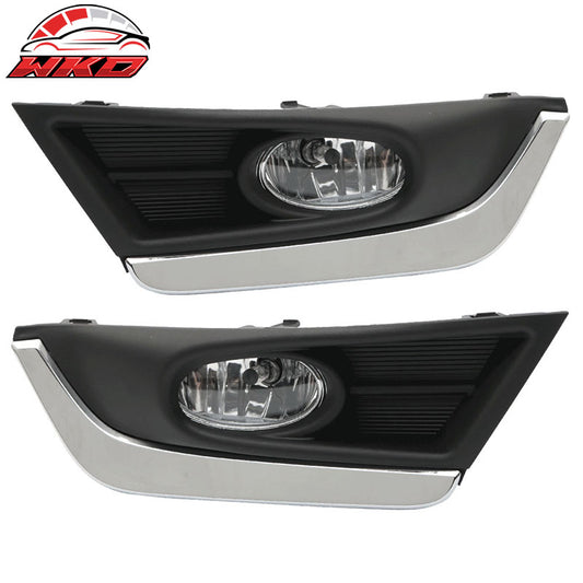 Wholesale 17-18 Honda CRV OE Front Foglight Kit Fog Lamp with Chrome Trim
