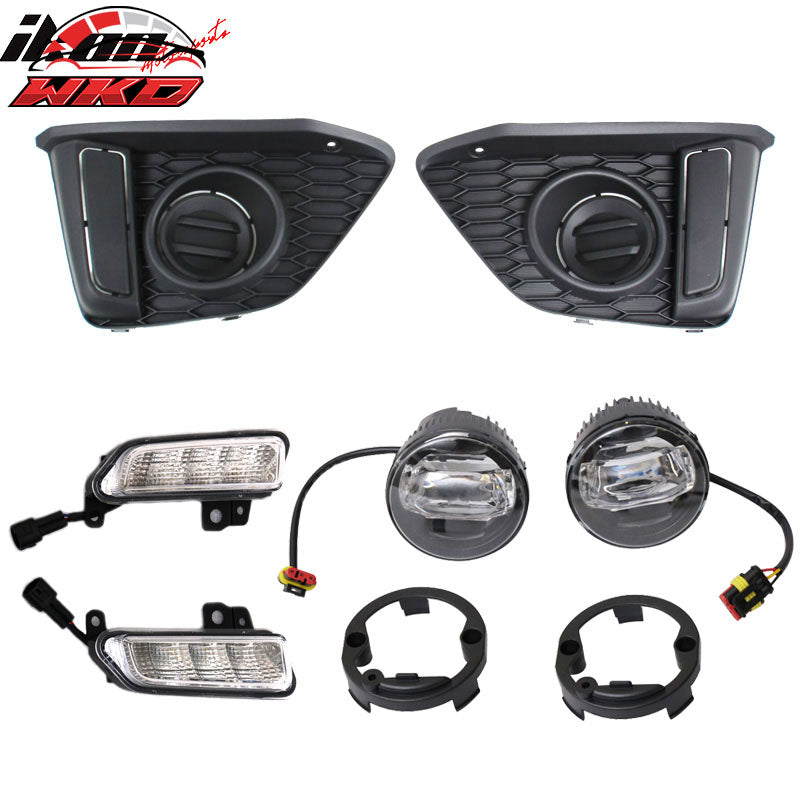 Fits 15-16 Honda Fit Jazz GK5 LED Daytime Running + Fog Light US Model DRL Lamp