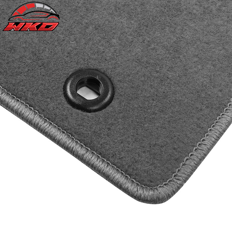 Fits 17-26 Honda Ridgeline Anti-Slip Front Rear Floor Mat Carpet Nylon 3PCS Gray