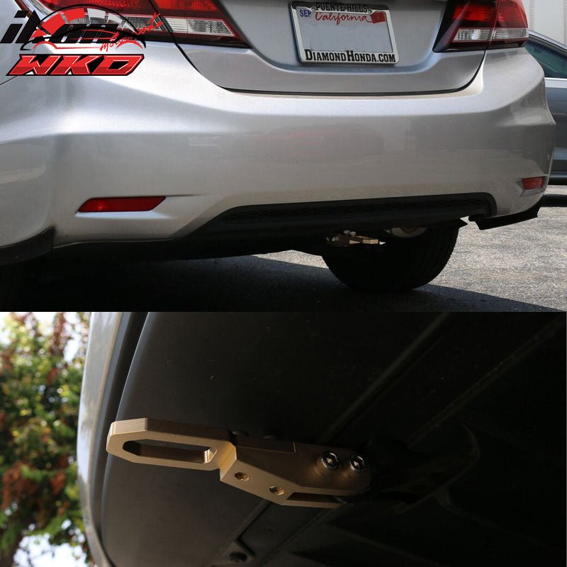 JDM Anodized CNC Billet Aluminum GOLD Rear Bumper Racing Tow Hook For HONDA