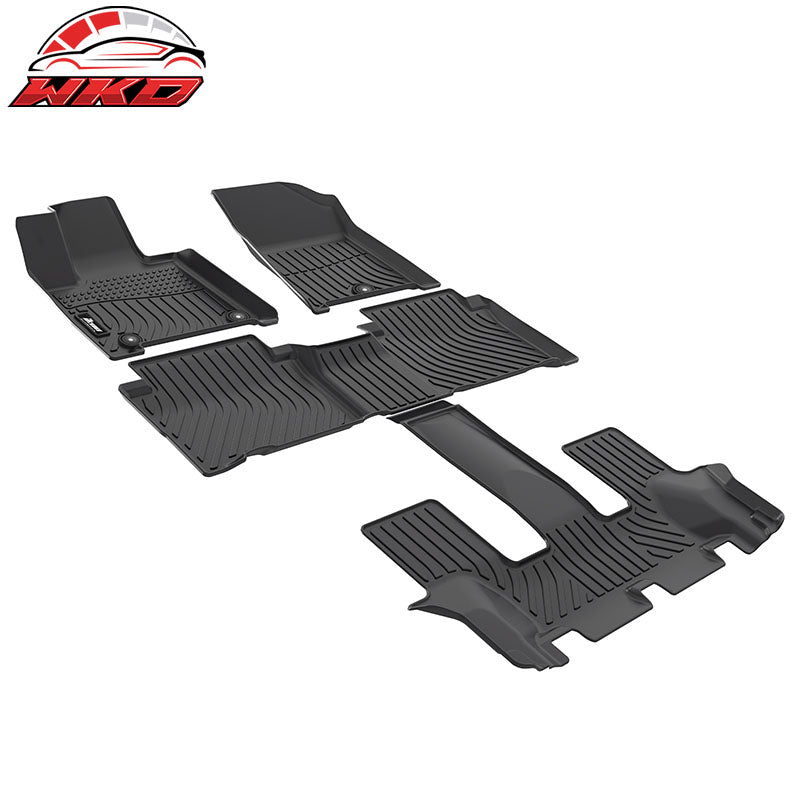 Fits 24-26 Hyundai Santa Fe Hybrid Non-Slip Floor Mats All Weather TPE Carpet