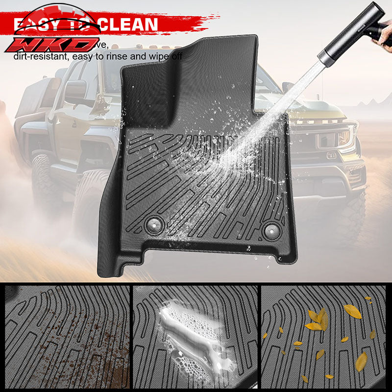 Fits 24-26 Hyundai Santa Fe Hybrid Anti-Slip Floor Mats All Weather TPE Carpets