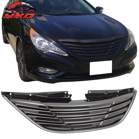 Wholesale 11-14 Hyundai Sonata Horizon Black Front Bumper Hood Grille Grill ABS - Wikond Auto