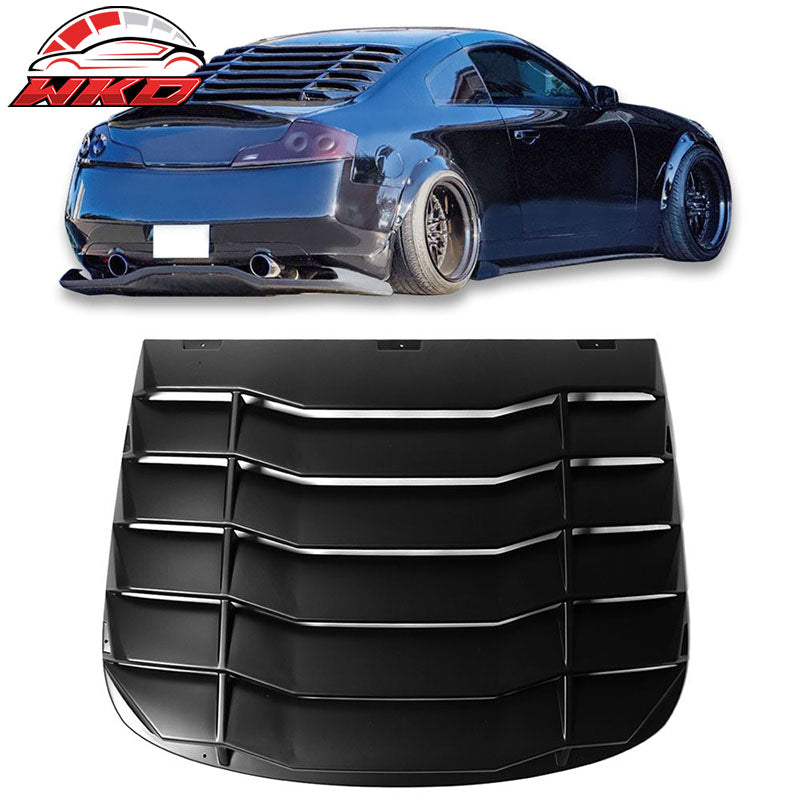 Wholesale 03-07 Infiniti G35 Coupe Rear Window Louver Sun Shade Cover Unpainted ABS
