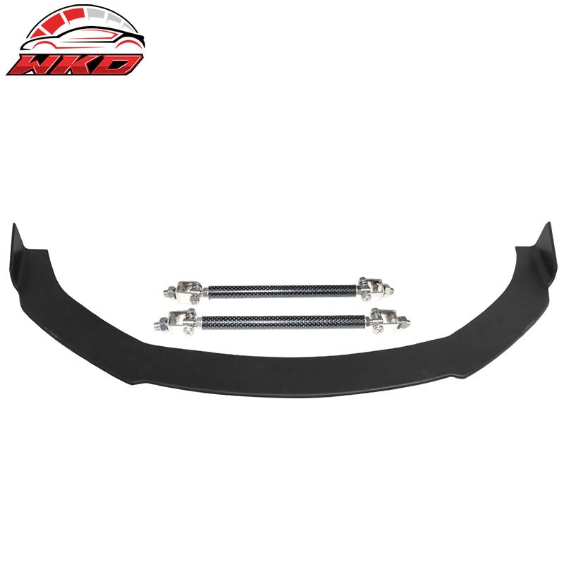Wholesale 17-22 Infiniti Q60 2Dr Coated Textured Matte Black Front Lip & Splitter Rod - Wikond Auto