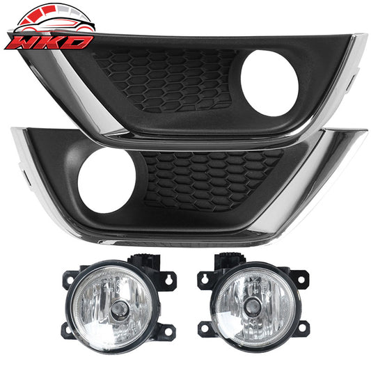 Wholesale 17-18 Jeep Compass OE Style Front Clear Glass Lens Black Cover Shell Pair