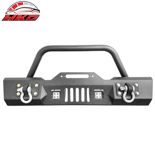 Wholesale 07-17 Jeep Wrangler Front Bumper Guard Bull Bar With LED Light & D Rings
