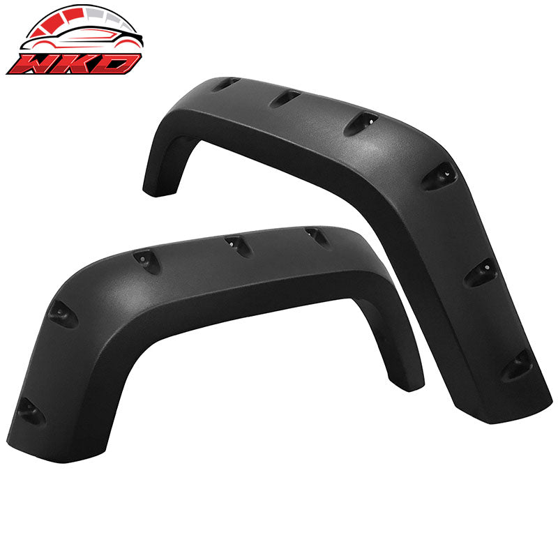 Fits 07-17 Jeep Wrangler JK Pocket Style Fender Flares 4DR ABS Unpainted Texture